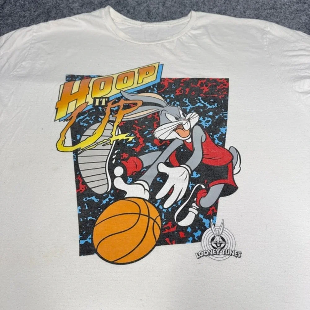 Looney Tunes Bugs Bunny Hoop It‎ Up Graphic Print T-Shirt Men's Size XXL